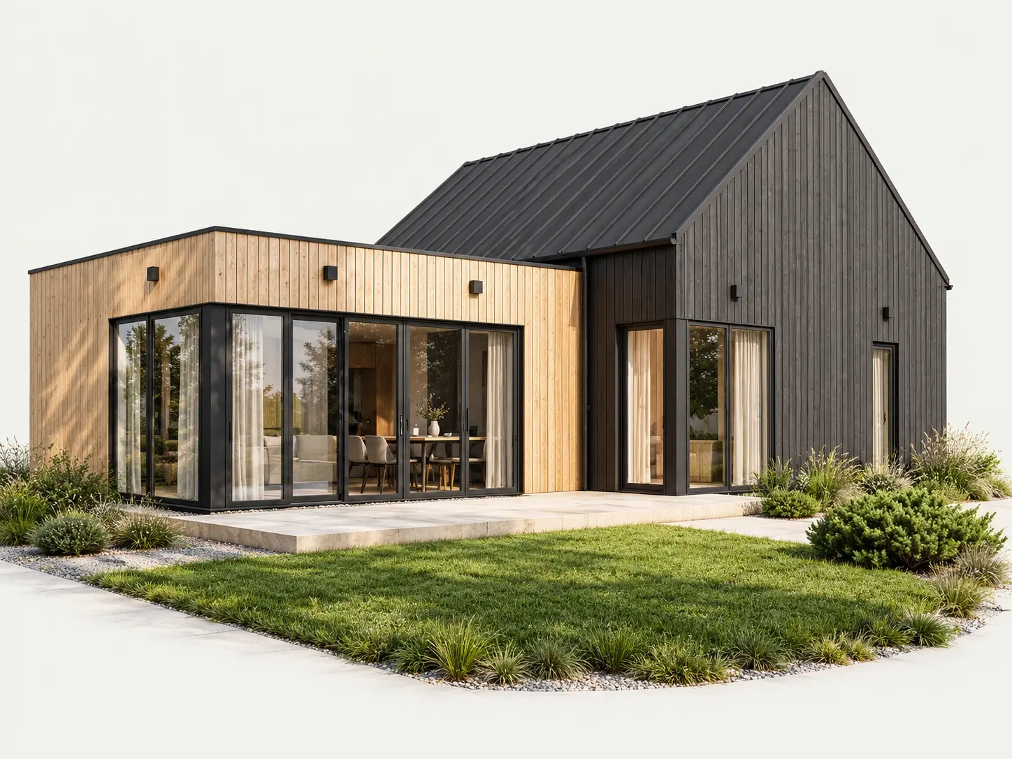 Het zwarte houten gebouw van Inscio